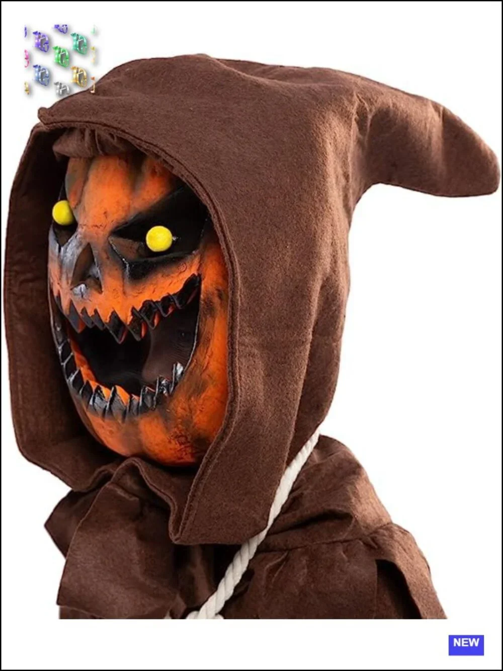 Kids Scary Scarecrow Halloween Costume with Pumpkin Mask, Boys Halloween Outfit